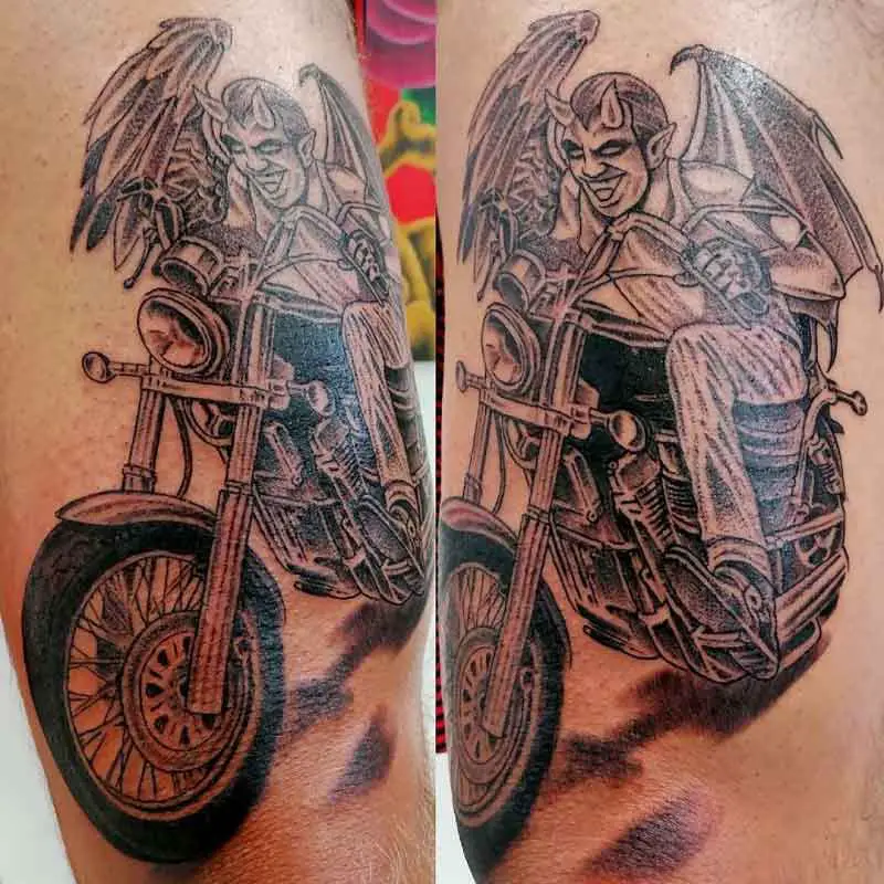 Motorcycle Wings Tattoo 2