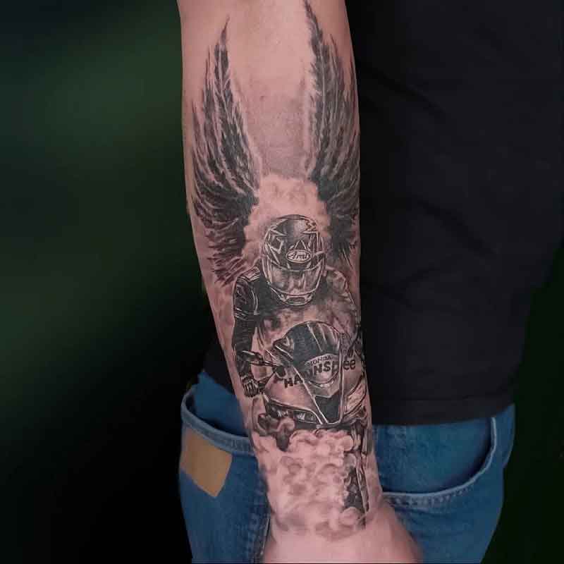 Motorcycle Wings Tattoo 3