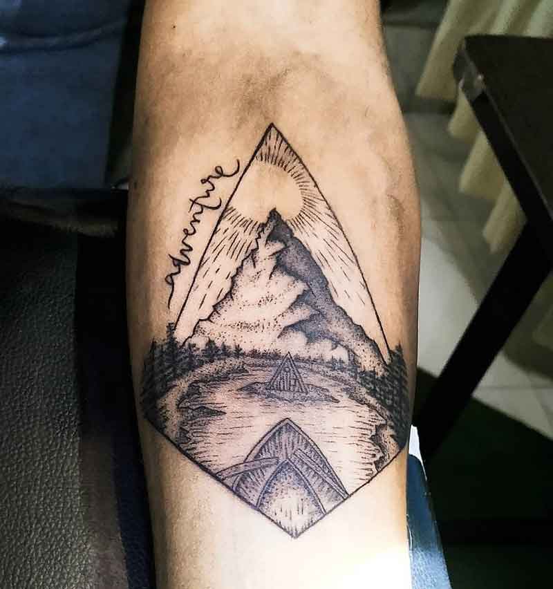 Mountain Geometric Tattoo 1