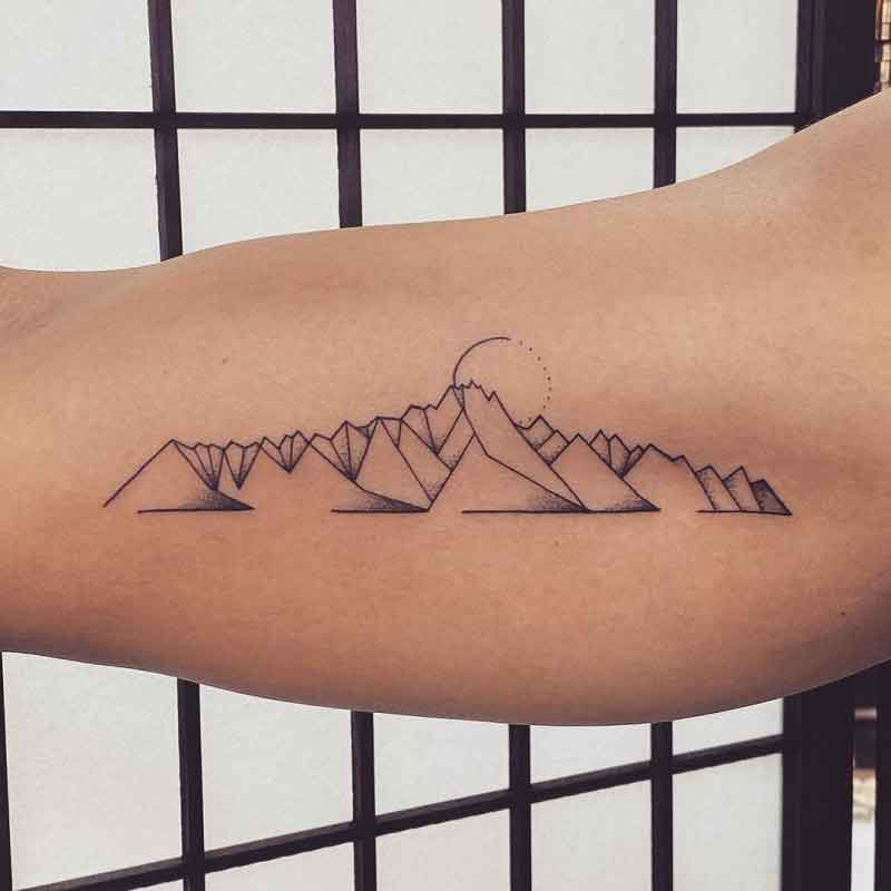 Mountain Geometric Tattoo 2
