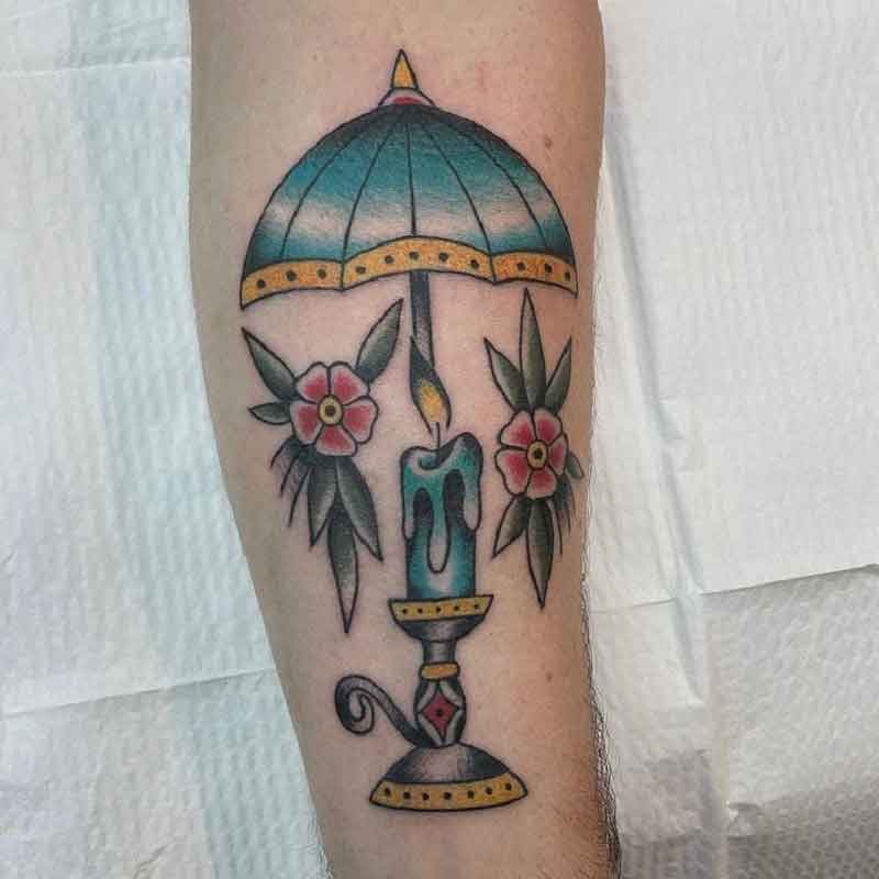 Old School Candle Tattoo 1