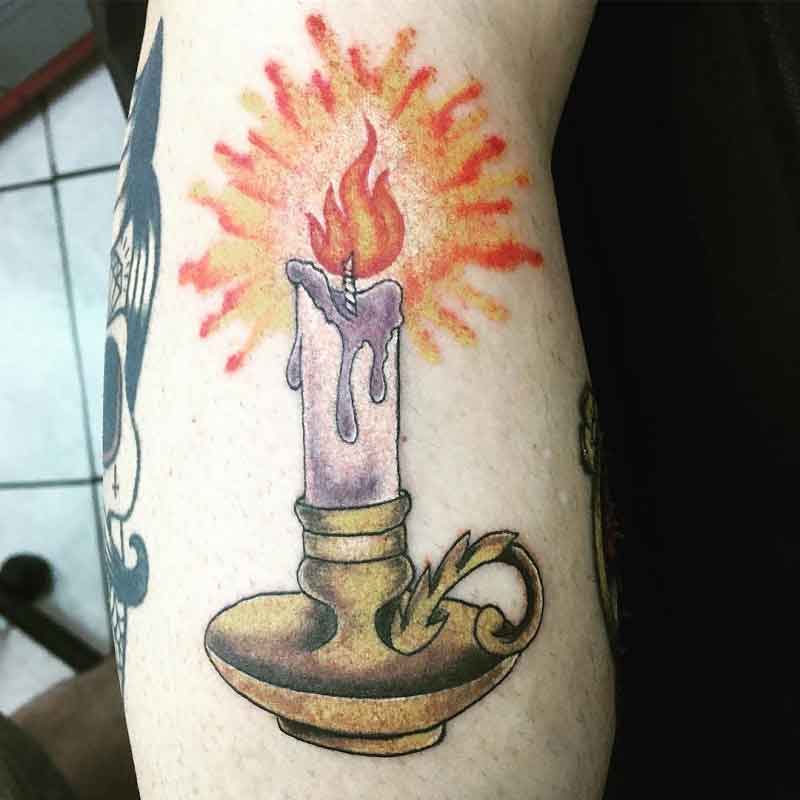 Old School Candle Tattoo 3