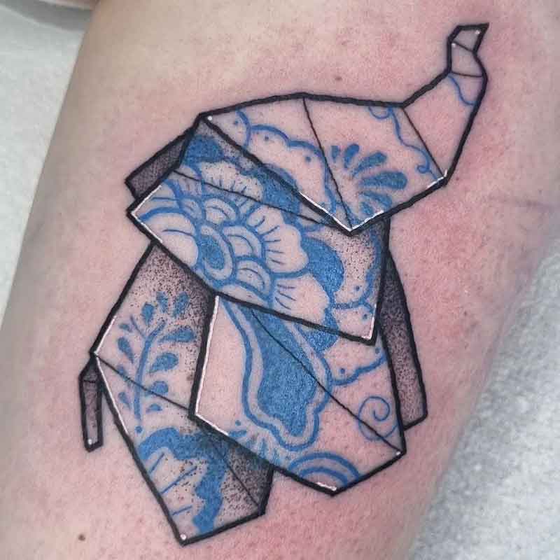 TattoosbyJordan  Cute little origami elephant today for  Facebook