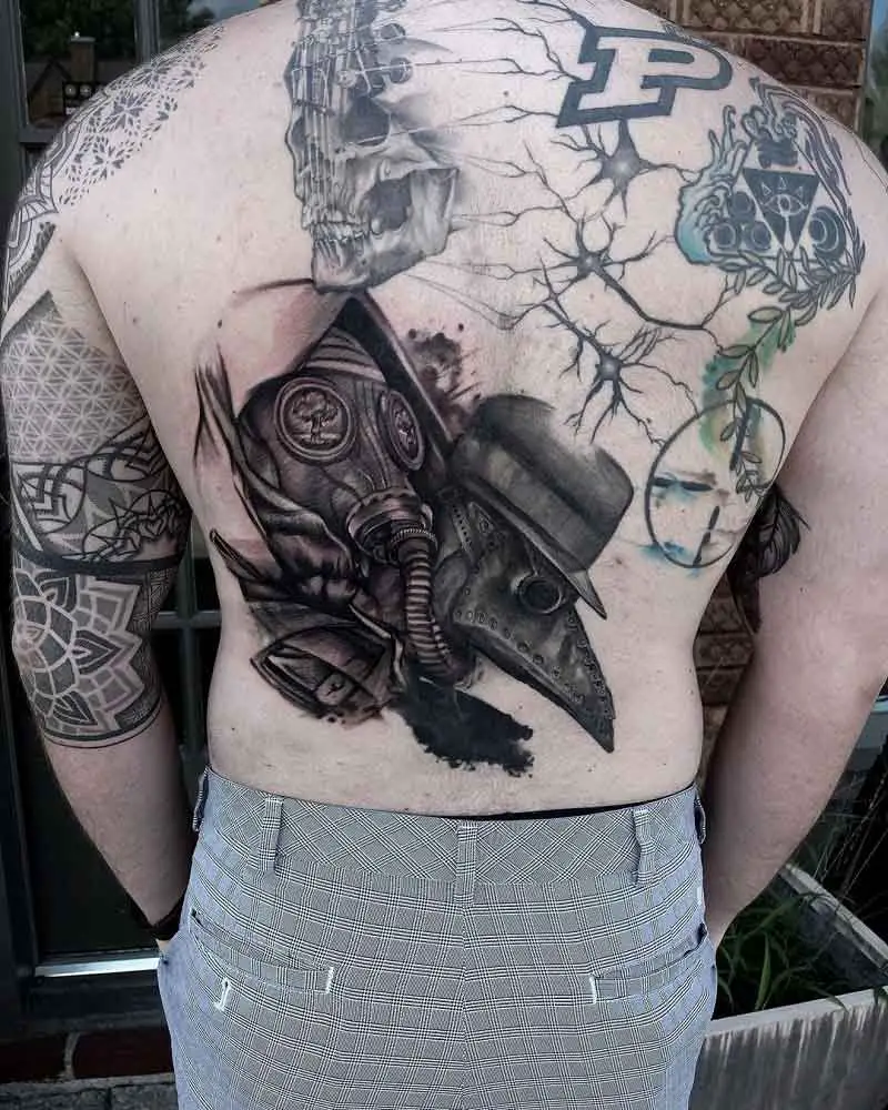 Plague Doctor Back Tattoo 2
