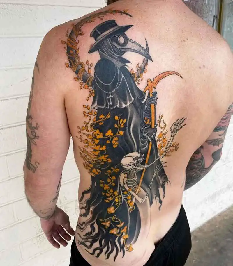 Plague Doctor Back Tattoo 3