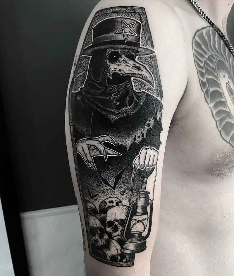 Plague Doctor Black Death Tattoo 2