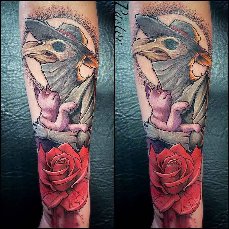 Plague Doctor Cat Tattoo 2