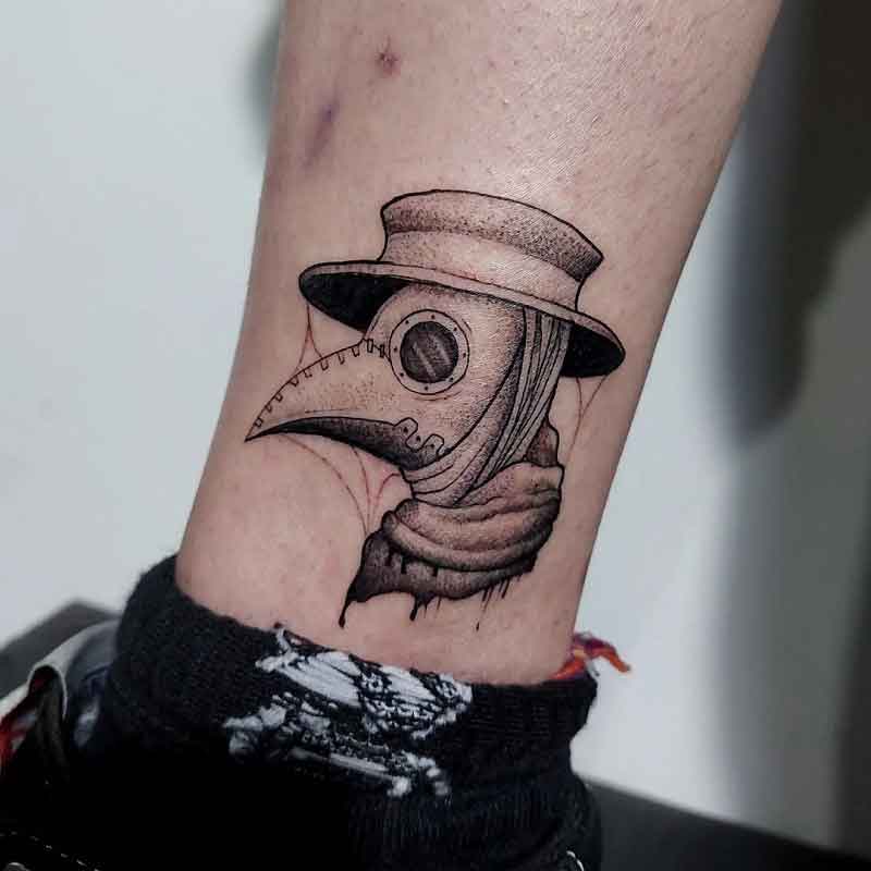 Plague Doctor Leg Tattoo 2