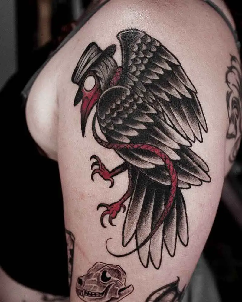 Plague Doctor Raven Tattoo 3