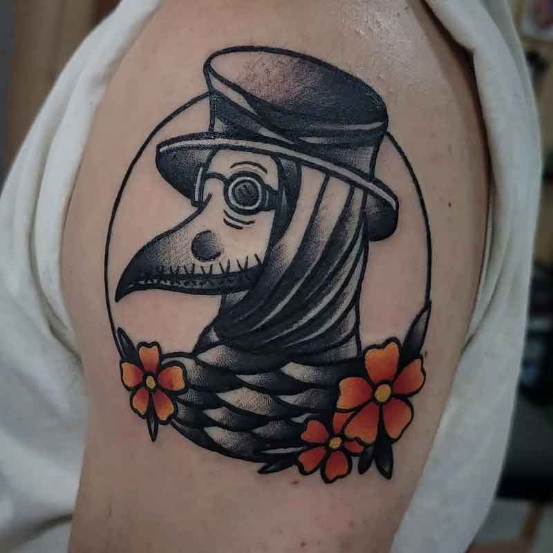 Plague Doctor Shoulder Tattoo 1