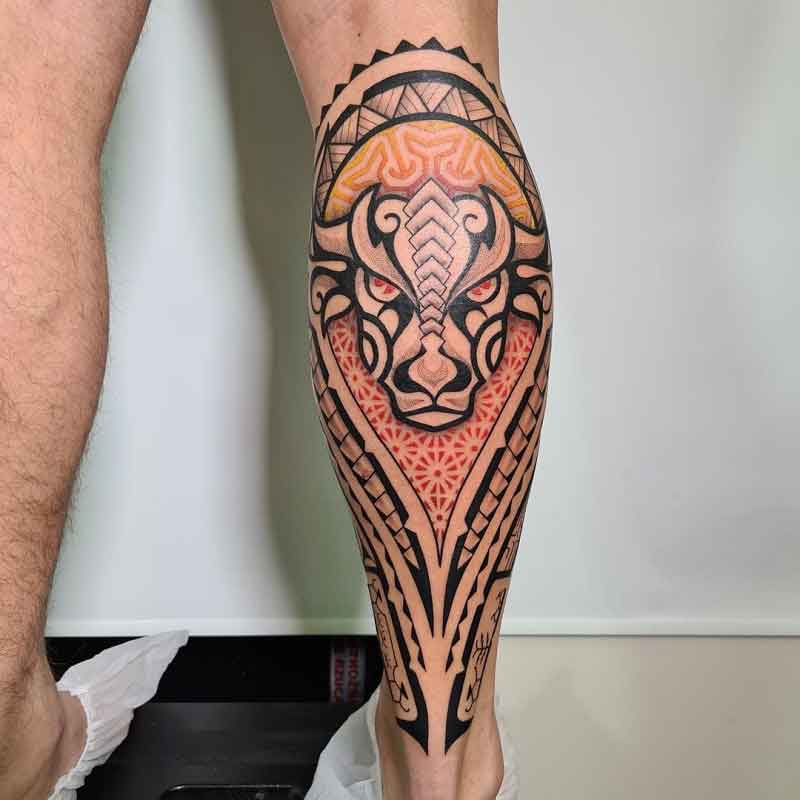 Polynesian Bull Tattoo 1