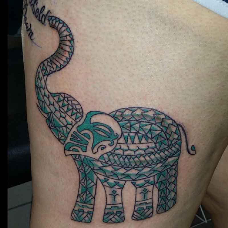 Polynesian Elephant Tattoo 3