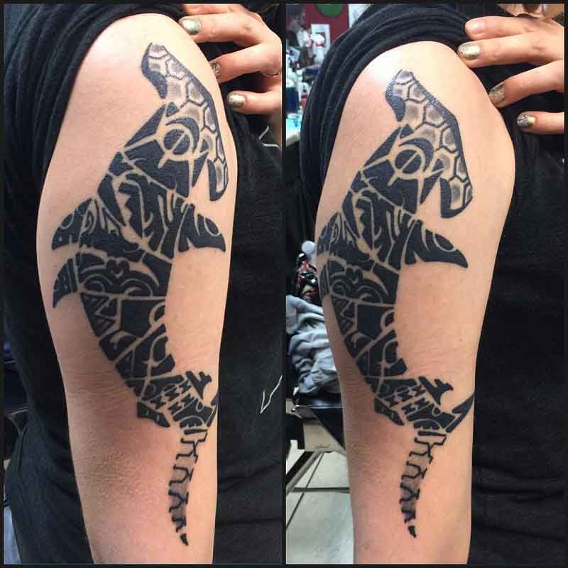 Polynesian Hammerhead Shark Tattoo 1