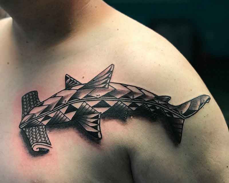 Polynesian Hammerhead Shark Tattoo 2