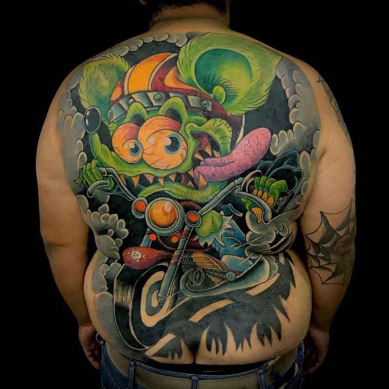 Rat Fink Motorcycle Tattoo 2