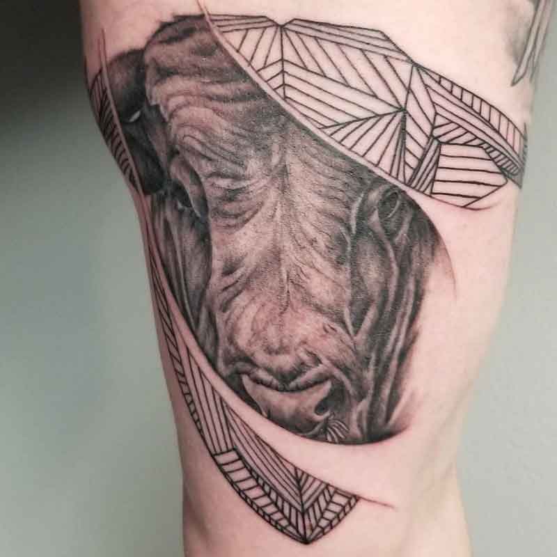 Realistic Bull Tattoo 3