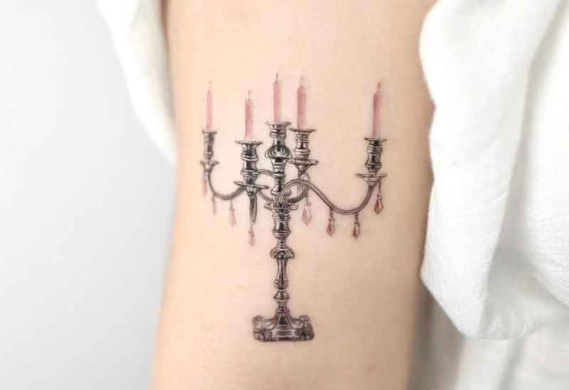 Realistic Candle Tattoo 3