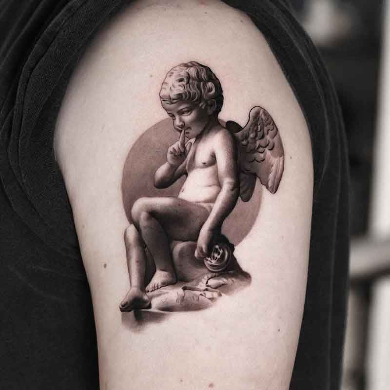 Realistic Cupid Tattoo 1