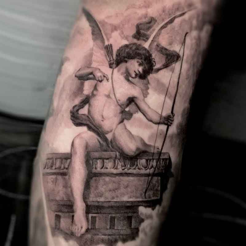 Realistic Cupid Tattoo 2