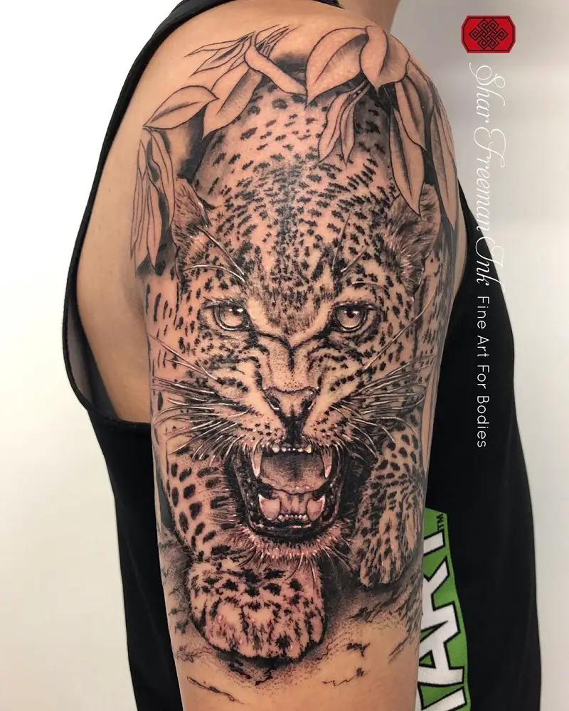 Realistic Leopard Tattoo 3