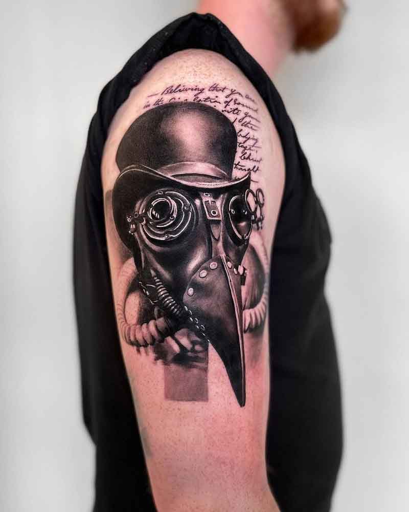 Realistic Plague Doctor Tattoo 2