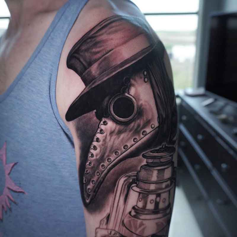 Realistic Plague Doctor Tattoo 3