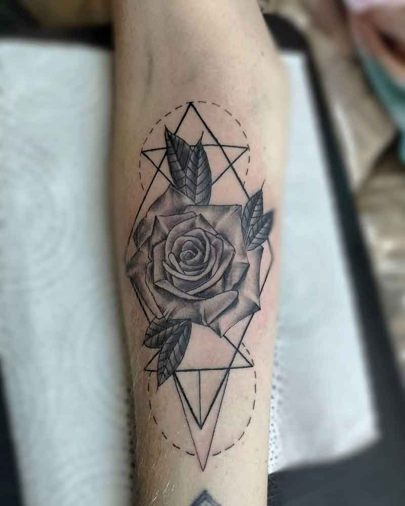 Rose Geometric Tattoo 2