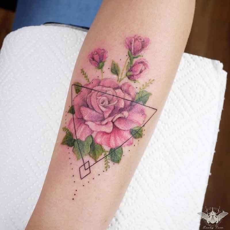 Rose Geometric Tattoo 3