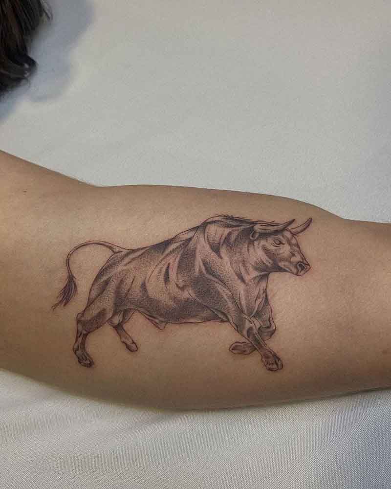 Running Bull Tattoo 1