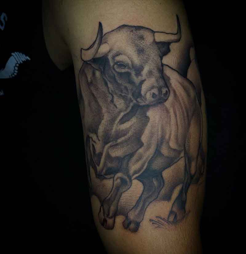 Running Bull Tattoo 2