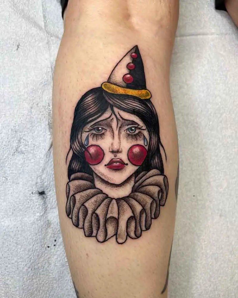 Sad Clown Tattoo 2