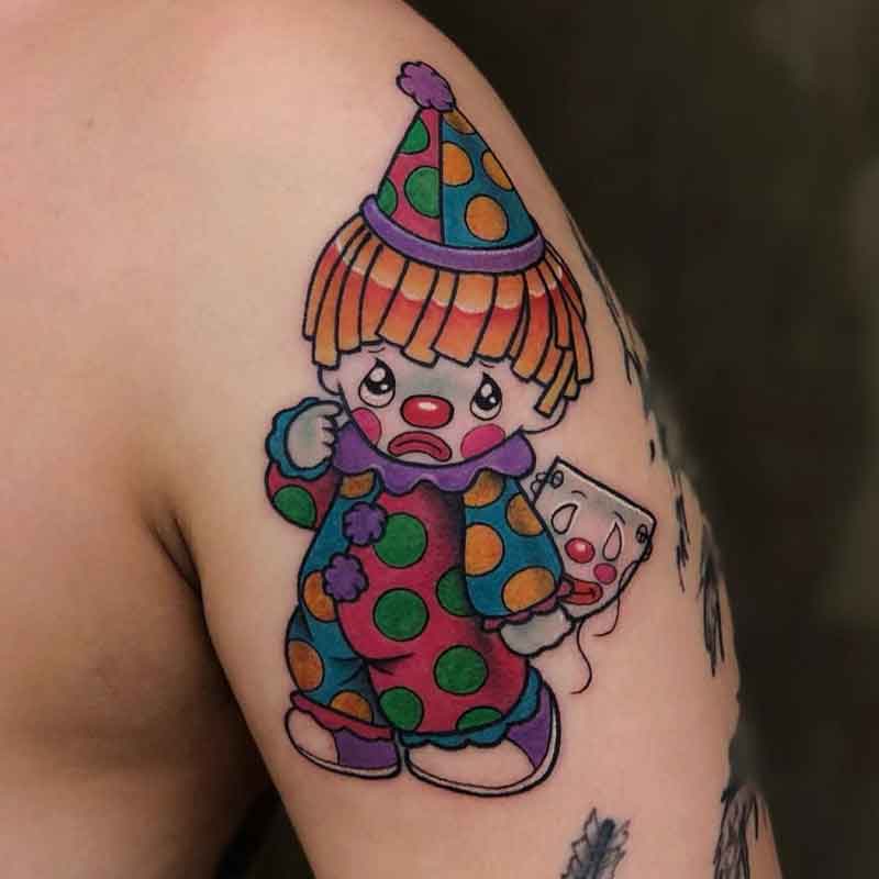 Tattoo uploaded by Jae Lucero  Sad Clown done mostly in Black and Grey  Done by Jae at Tsunami in Tacoma Washington  Tattoodo