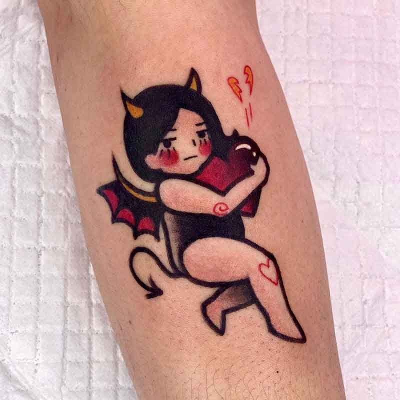 Sad Cupid Tattoo 2