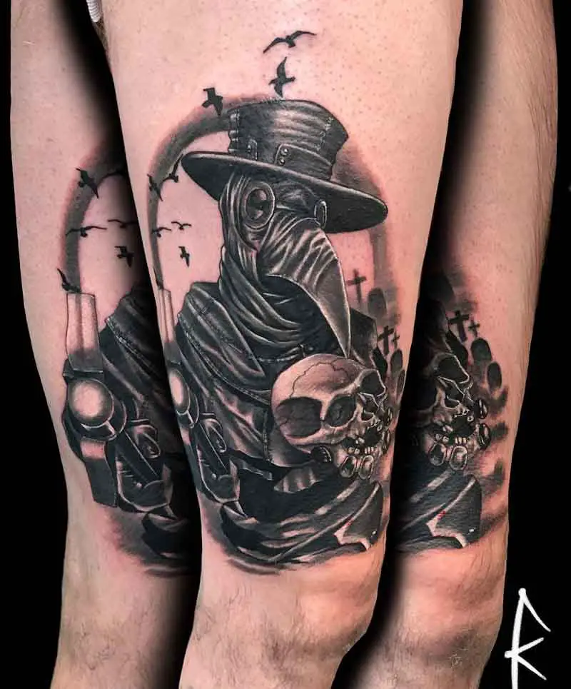 Time Bomb Tattoos  Curiosities  Memento mori  Remember You Must Die   This beautifully creepy Plague Doctor was done by mattnomcart for a client  the other day  Weve got