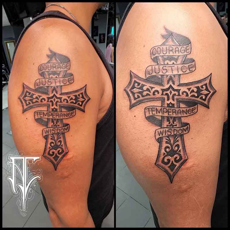 Shoulder Cross Tattoo 3