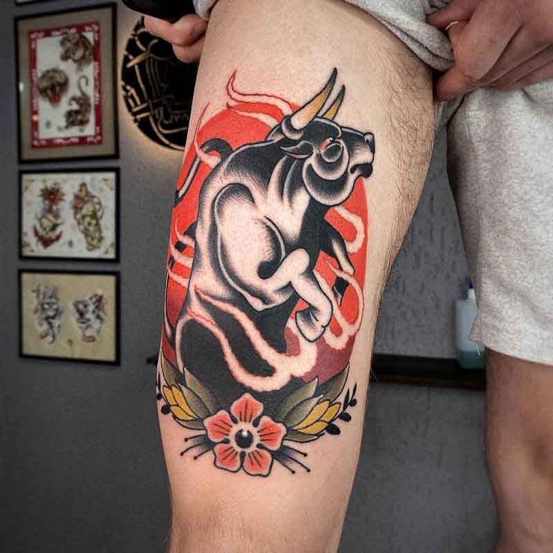 70 Bull Tattoos For Men  Eight Seconds Of 2000 Pound Furry