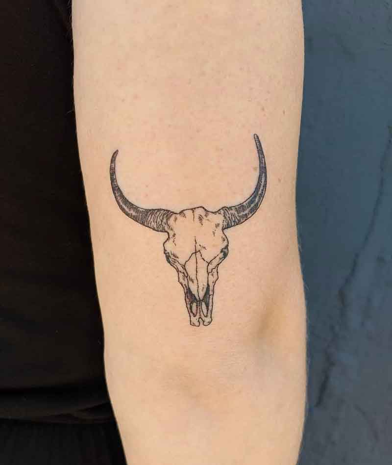 Skull Bull Tattoo 1