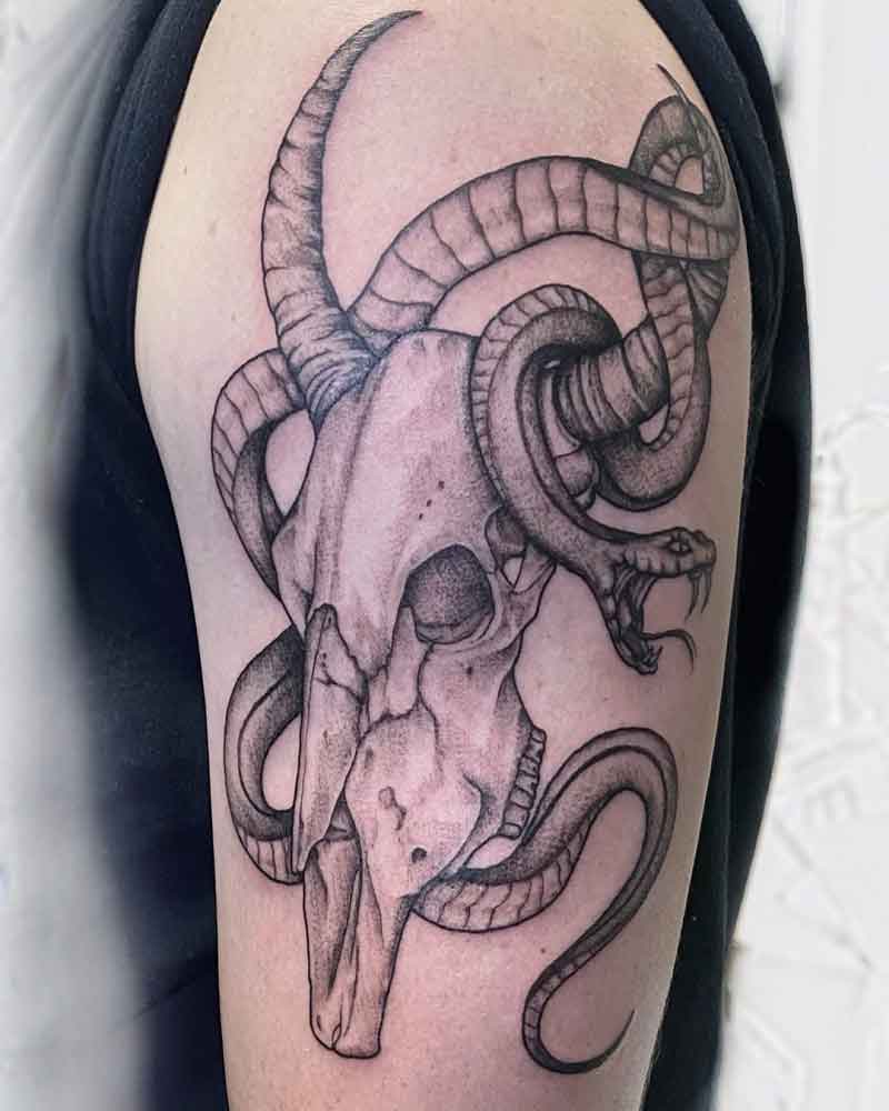 Skull Bull Tattoo 3
