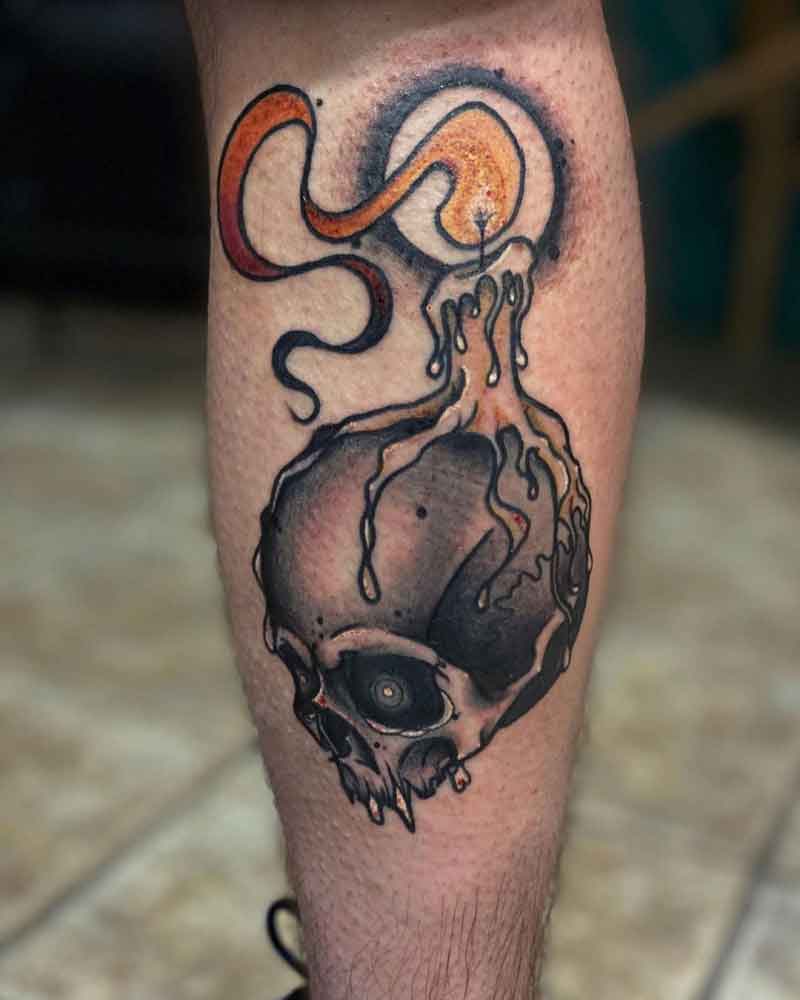 Skull Candle Tattoo 2