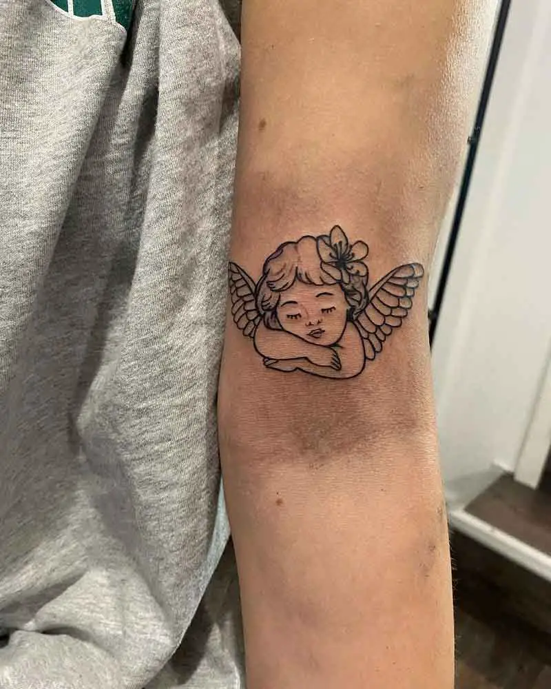 Small Cupid Tattoo 1