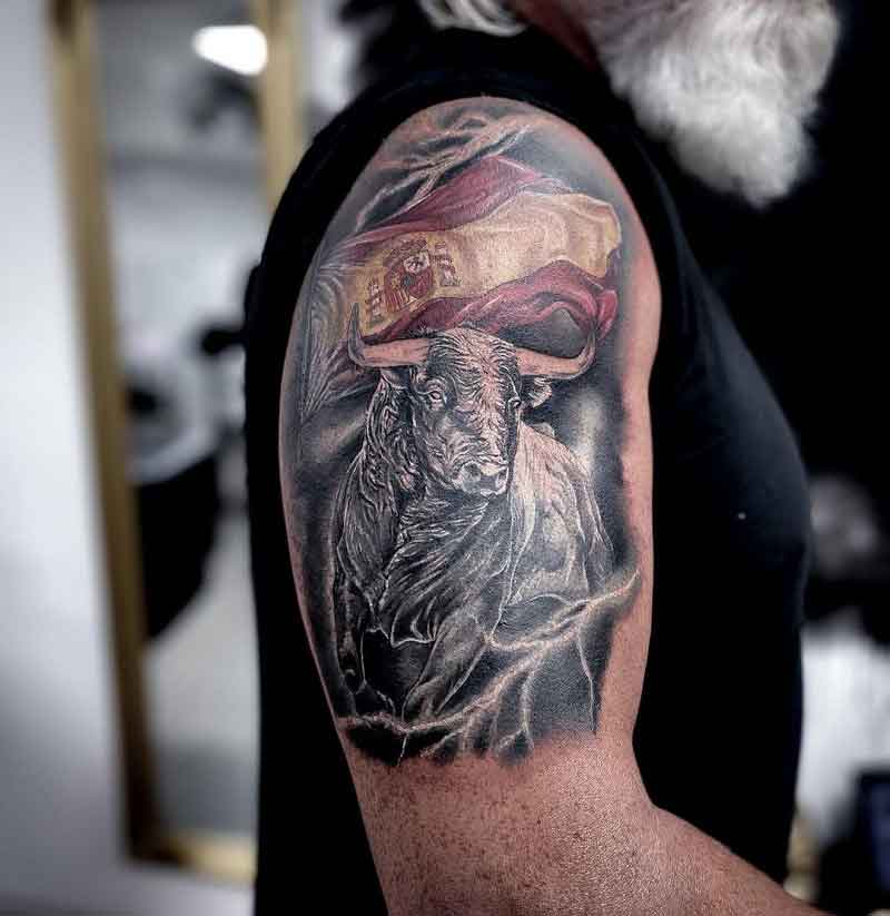 bull skull half sleeve tattoo for womenTikTok Search