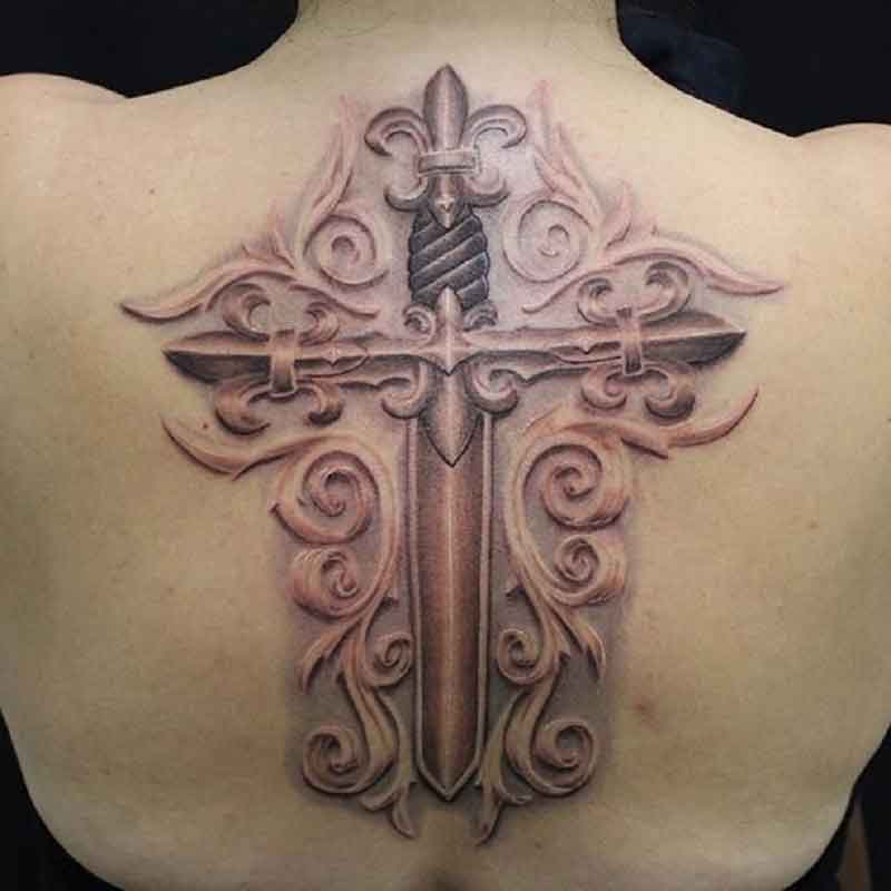 Sword Cross Tattoo 3