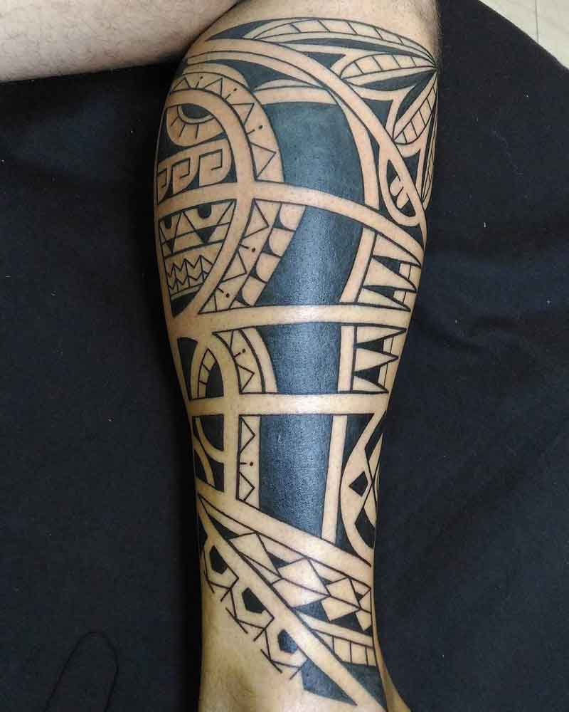 Tattoo Maori Na Panturrilha 3
