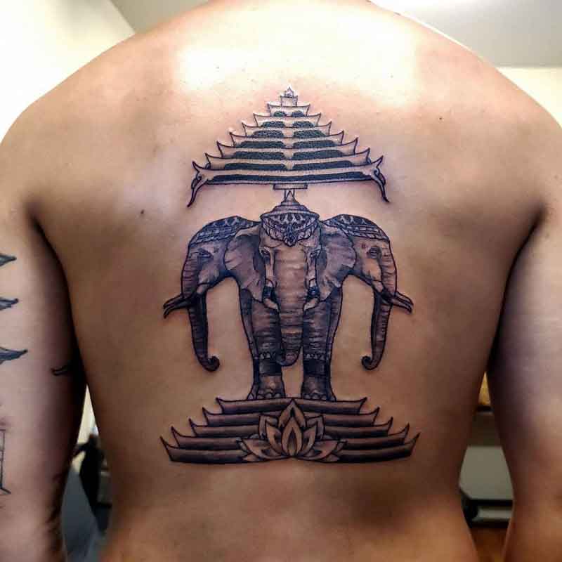 Three Headed Elephant Tattoo 2