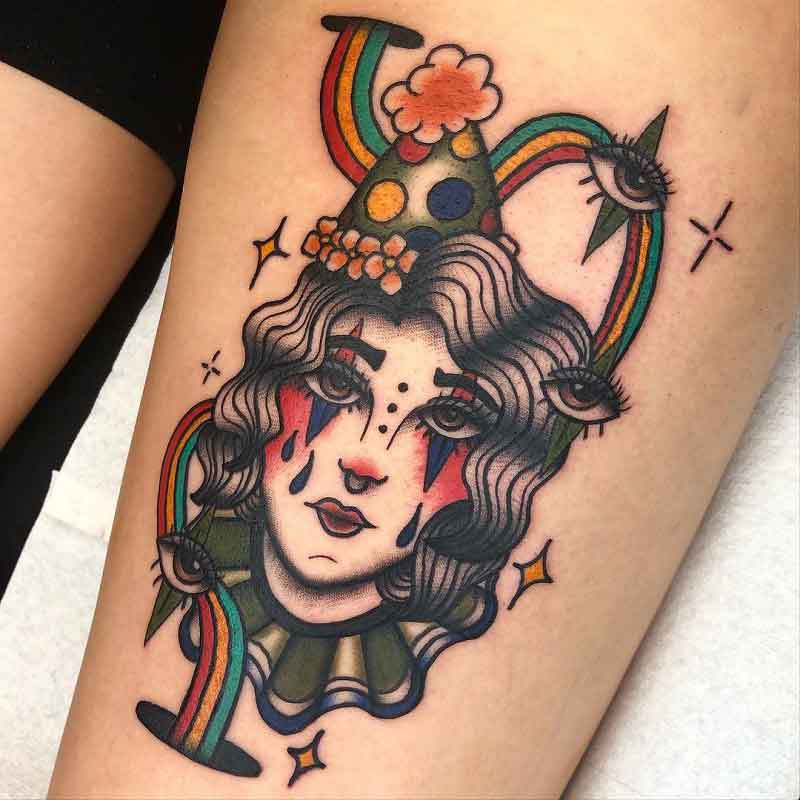 Traditional Clown Tattoo 1