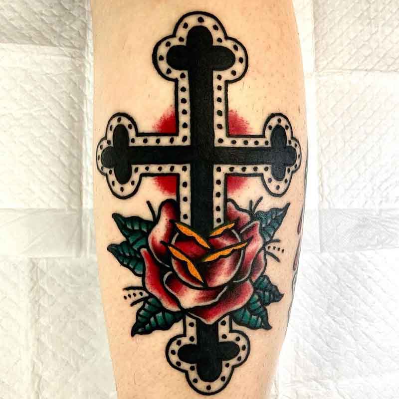 Traditional Cross Tattoo 1