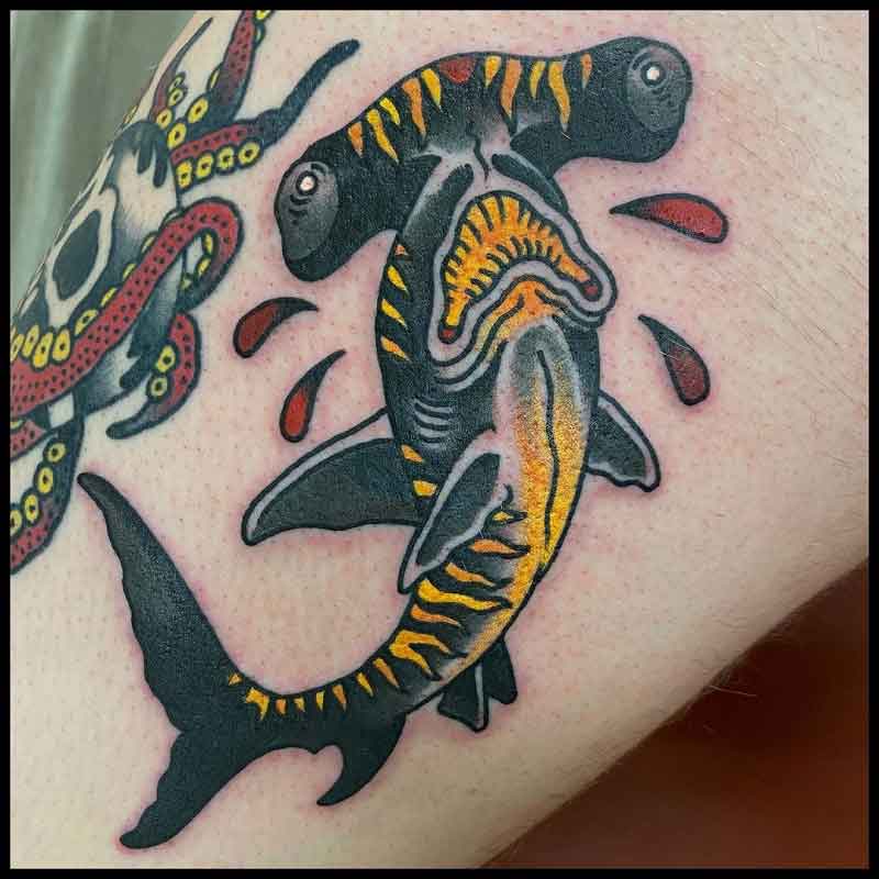 Traditional Hammerhead Shark Tattoo 1