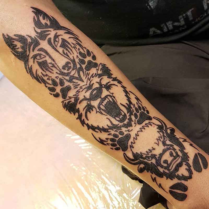 Tribal Bison Tattoo 1