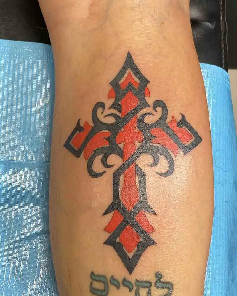 Tribal Cross Tattoo 1