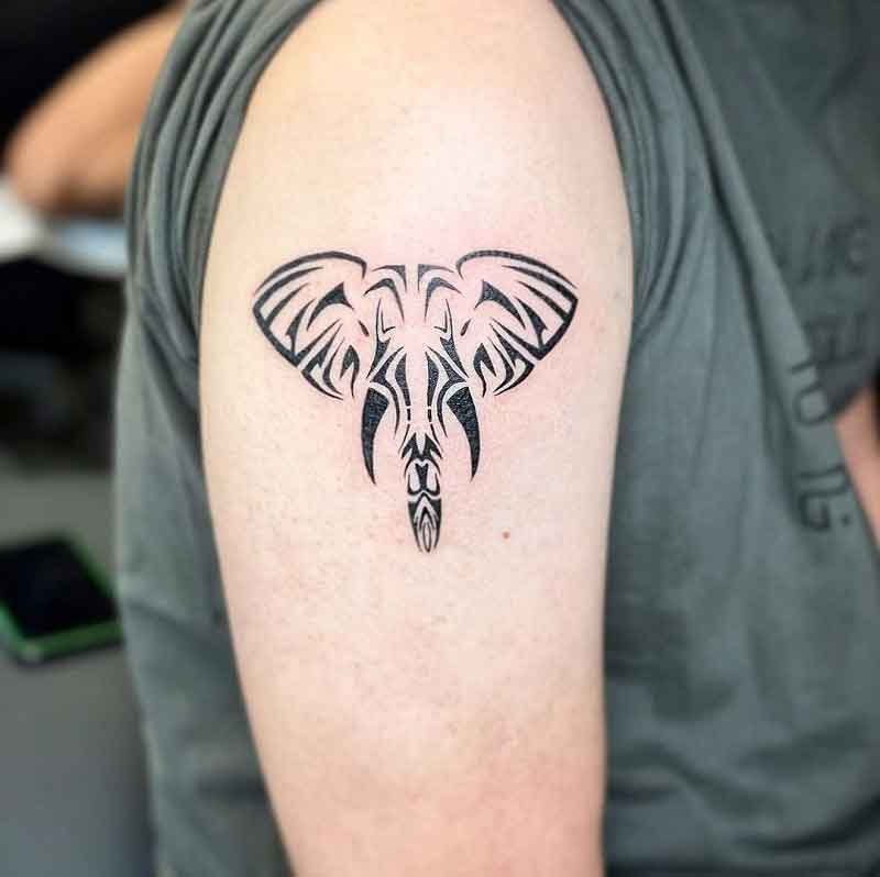 Tribal Elephant Tattoo 3